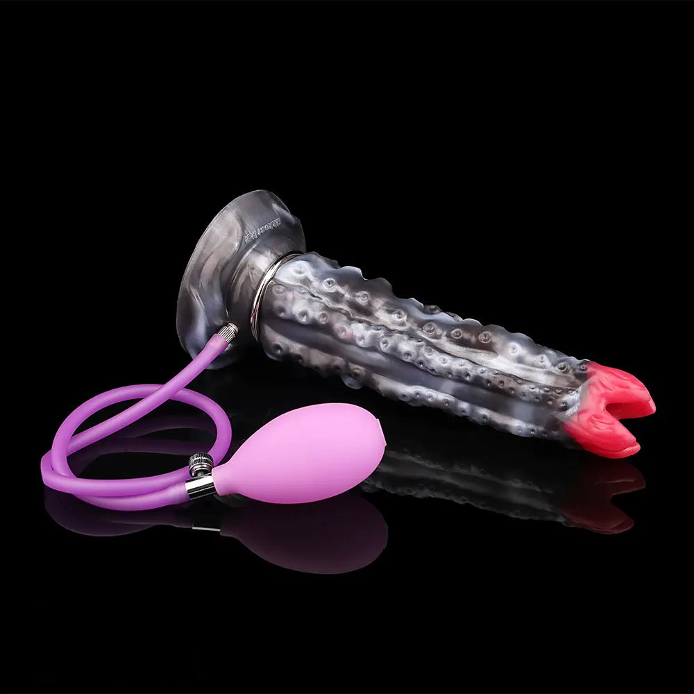 9.92in Tentacle Ovipositor Egg Laying Inflatable Dildo For Adult Masturbation