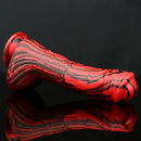 9.96in Big Horse Silicone Realistic Red Black Dildo For Anal Stimulation