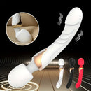 9.96in Dual Motor Silicone Large Wand G-Spot Vibrating Dildo Vibrator