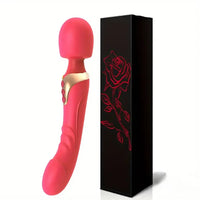 9.96in Dual Motor Silicone Large Wand G-Spot Vibrating Dildo Vibrator