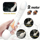 9.96in Dual Motor Silicone Large Wand G-Spot Vibrating Dildo Vibrator
