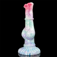 9.96in Soft Silicone Big Knot Petal Horse Dildo For Women Masturbation