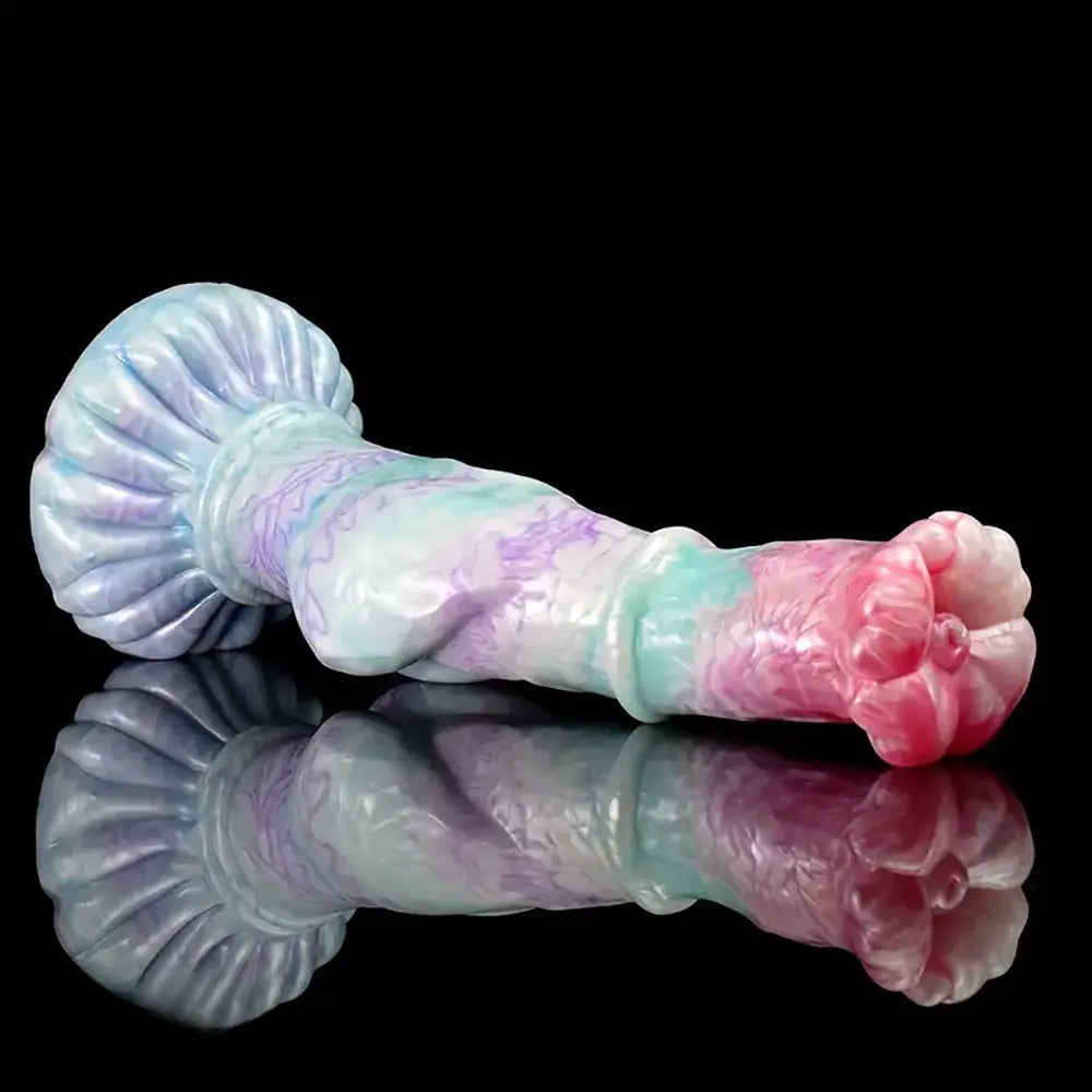 9.96in Soft Silicone Big Knot Petal Horse Dildo For Women Masturbation