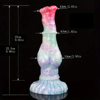 9.96in Soft Silicone Big Knot Petal Horse Dildo For Women Masturbation