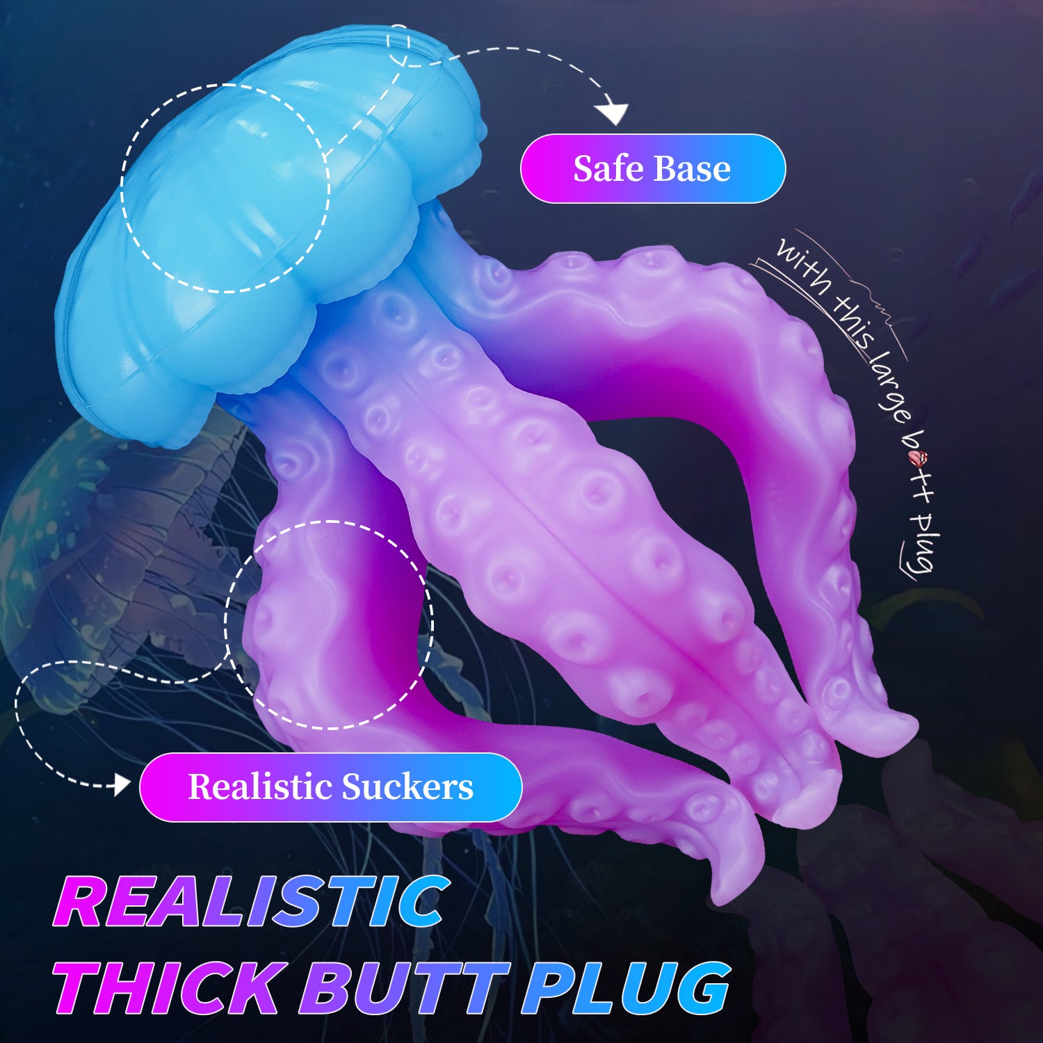 Fantasy Octopus Tentacle Jellyfish Silicone Anal Plug