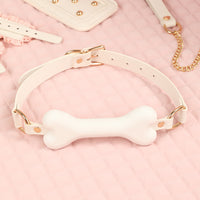 BDSM Lace Maid Leather Bondage Kit Flirting Sex Tool 6PCS
