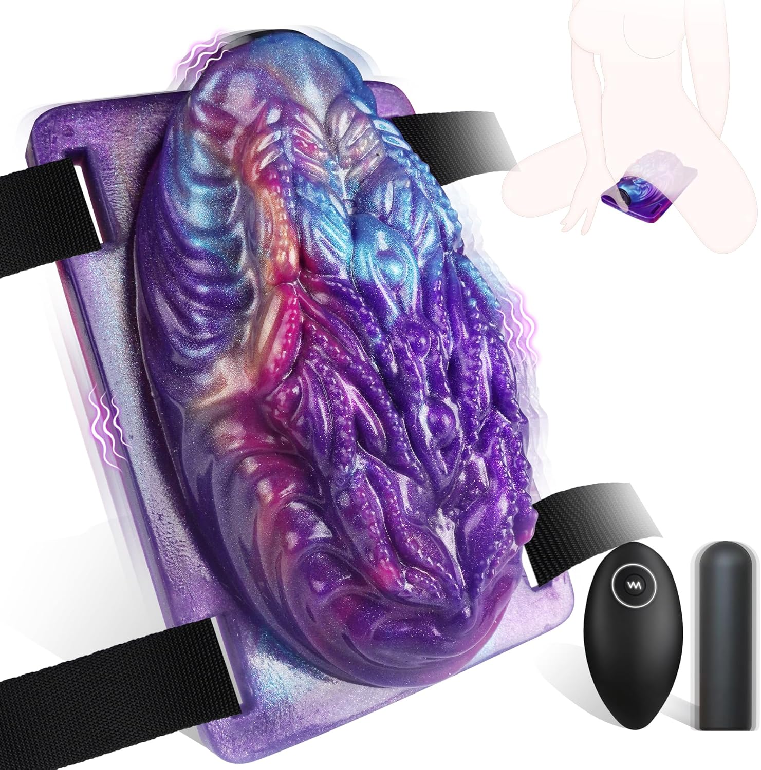 Strap On Monster Riding Vibrator Clit Stimulator