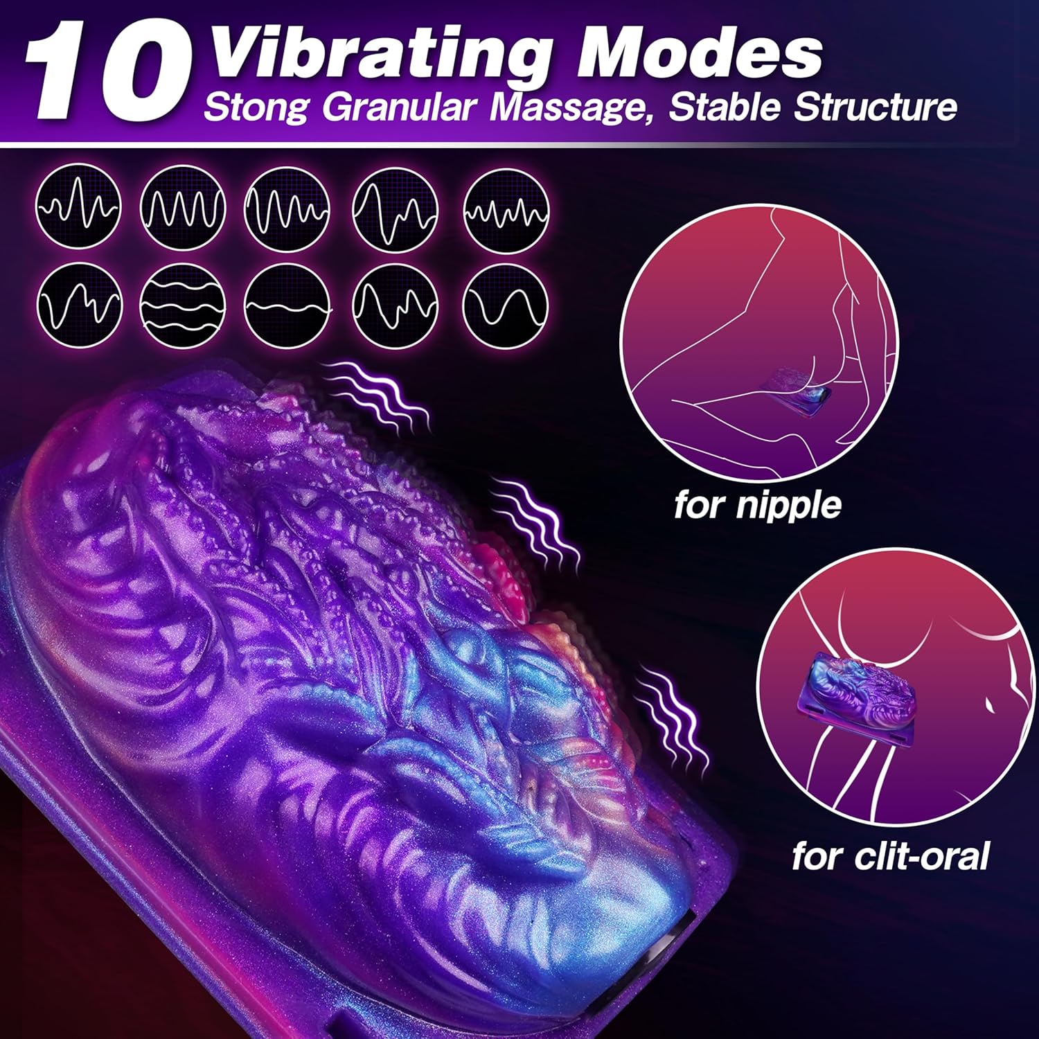 Strap On Monster Riding Vibrator Clit Stimulator