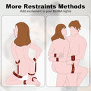4PCS BDSM Kit Sex Bondage Set with Adjustable Cuffs for SM Games Couples firting