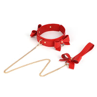 BDSM Bowknot PU Leather Bondage Kits Accessories