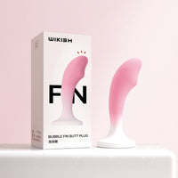 Realistischer Dildo-Analplug aus Silikon mit Farbverlauf in Rosa