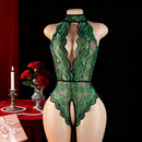 Open-End Lace-Free One-Piece Tights