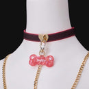 BDSM Temperature-Sensitive Color-Changing Collar With Leash