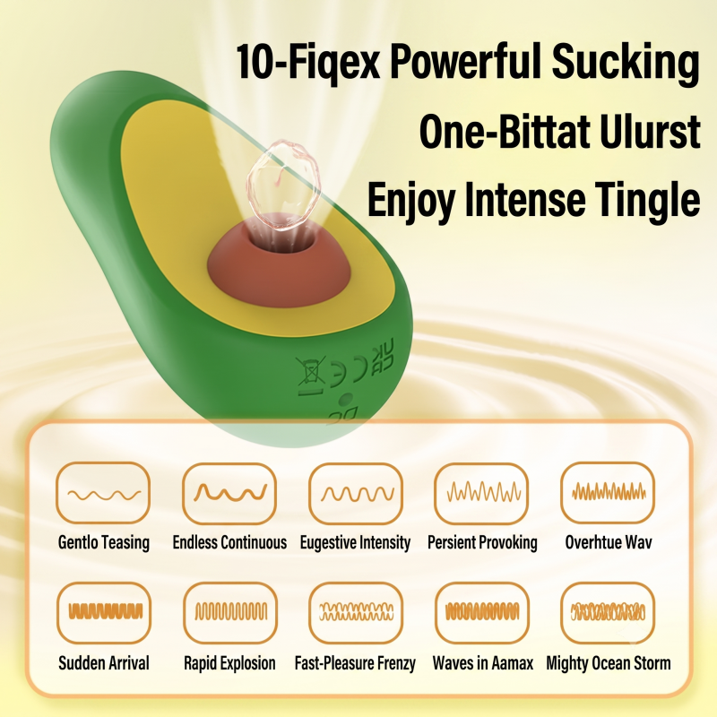 Avocado-Shaped Clitoral Sucker Stimulator Vibrator