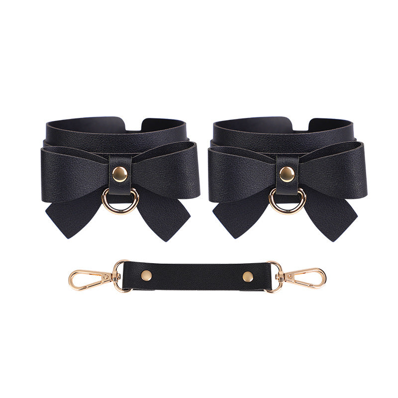 BDSM Bowknot PU Leather Bondage Kits Accessories