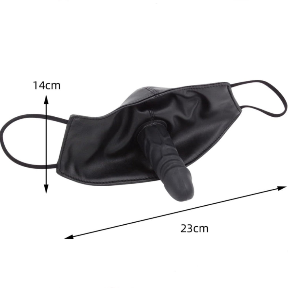 BDSM Silicone Realistic Dildo Mask Ball Gag