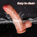 9in 10.6in 12.2in Realistic Uncut Big Dildo For Vaginal G-Spot Stimulation