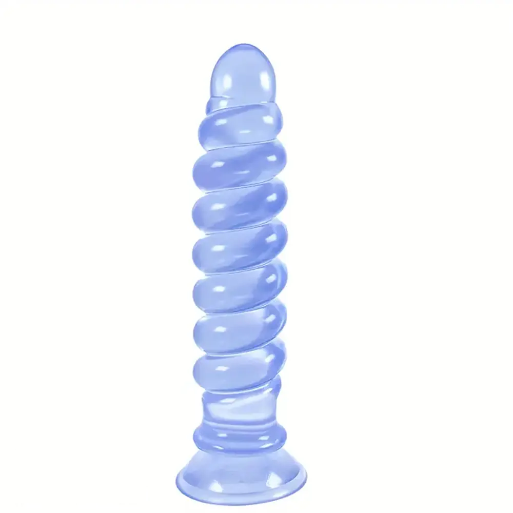 9in Anal Dildo With Thread Twists Flexible Spiral Anal Plug Anus Dilator