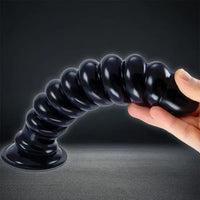 9in Anal Dildo With Thread Twists Flexible Spiral Anal Plug Anus Dilator