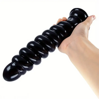 9in Anal Dildo With Thread Twists Flexible Spiral Anal Plug Anus Dilator