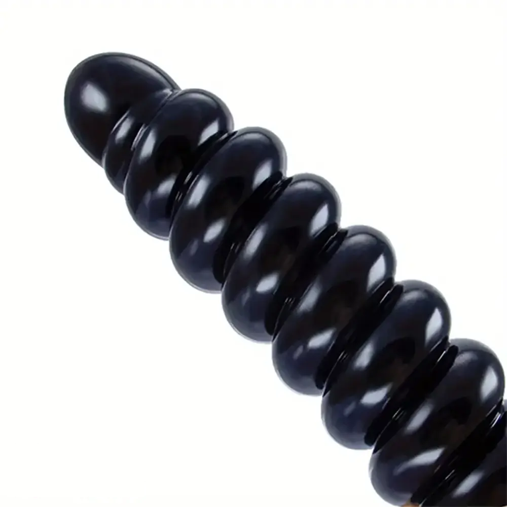 9in Anal Dildo With Thread Twists Flexible Spiral Anal Plug Anus Dilator