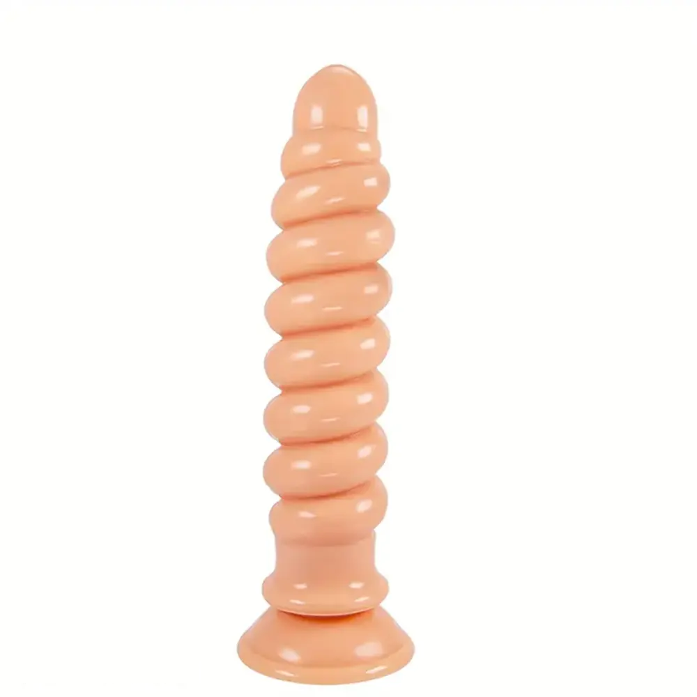 9in Anal Dildo With Thread Twists Flexible Spiral Anal Plug Anus Dilator