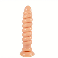 9in Anal Dildo With Thread Twists Flexible Spiral Anal Plug Anus Dilator