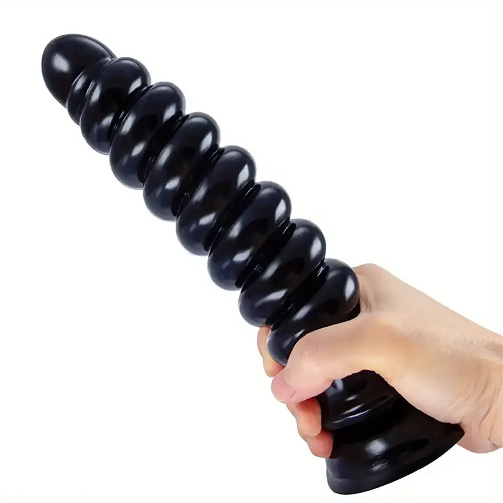 9in Anal Dildo With Thread Twists Flexible Spiral Anal Plug Anus Dilator