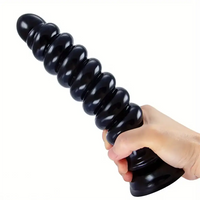 9in Anal Dildo With Thread Twists Flexible Spiral Anal Plug Anus Dilator