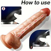 9in Big Lifelike Real Ejaculating Dildo For Couples Lesbian Sex
