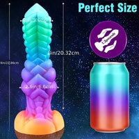 9in Fantasy Knot Silicone Monster Luminous Dildo For Anus Clit Sex Orgasm