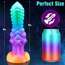 9in Fantasy Knot Silicone Monster Luminous Dildo For Anus Clit Sex Orgasm
