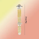 9in Female Pull Beads Anal Plug Threaded Double-head Glass Handle Dildo