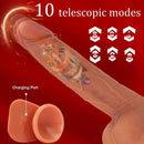 9in Flexible Vibrating Thrusting Heating Big Lifelike Skin Real Dildo