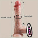 9in Functional Real Thrusting Vibrating Rotation Heating Anal Dildo