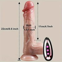 9in Functional Real Thrusting Vibrating Rotation Heating Anal Dildo
