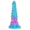 9in Gradient Color Faux Penis Anal Soft Blue-Pink Gradient Fantasy Dildo