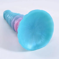9in Gradient Color Faux Penis Anal Soft Blue-Pink Gradient Fantasy Dildo