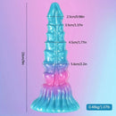 9in Gradient Color Faux Penis Anal Soft Blue-Pink Gradient Fantasy Dildo