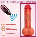 9in Lifelike Thrusting Rotation Vibrating Heating Silicone Big Dildo