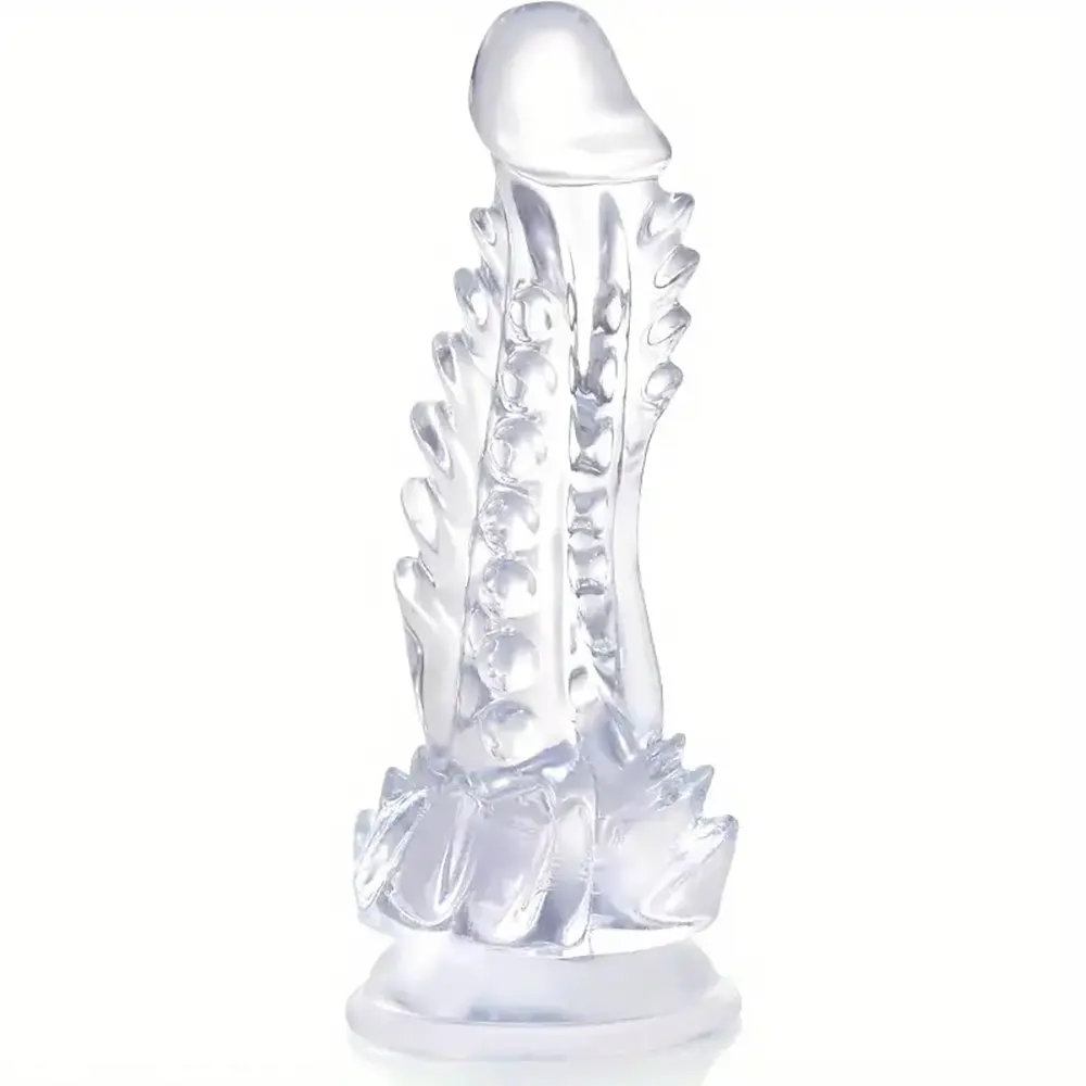 9in Monster Big Clear Dragon Suction Cup Dildo For Female Pleasure