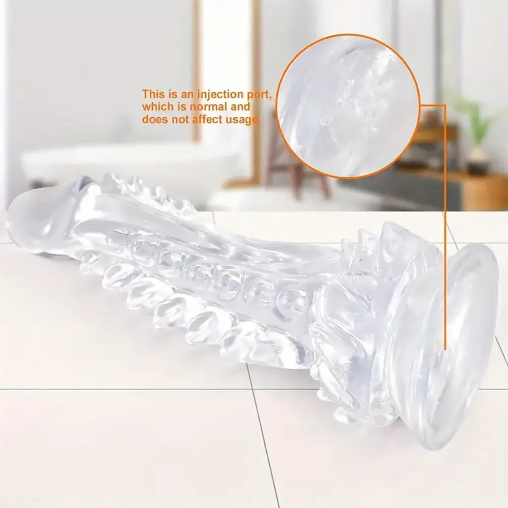 9in Monster Big Clear Dragon Suction Cup Dildo For Female Pleasure