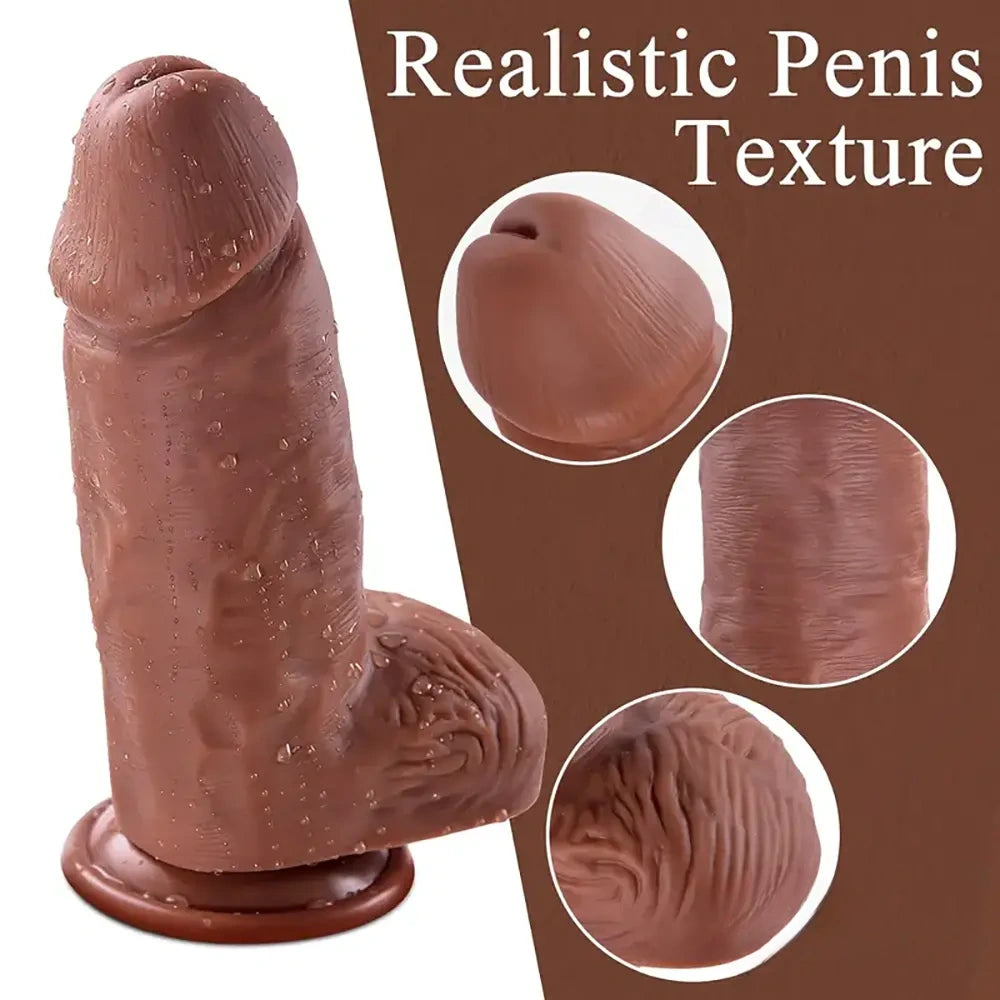 9in Premium Realistic Large Silicone Soft Dildo For Anus Vagina Sex