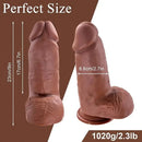 9in Premium Realistic Large Silicone Soft Dildo For Anus Vagina Sex