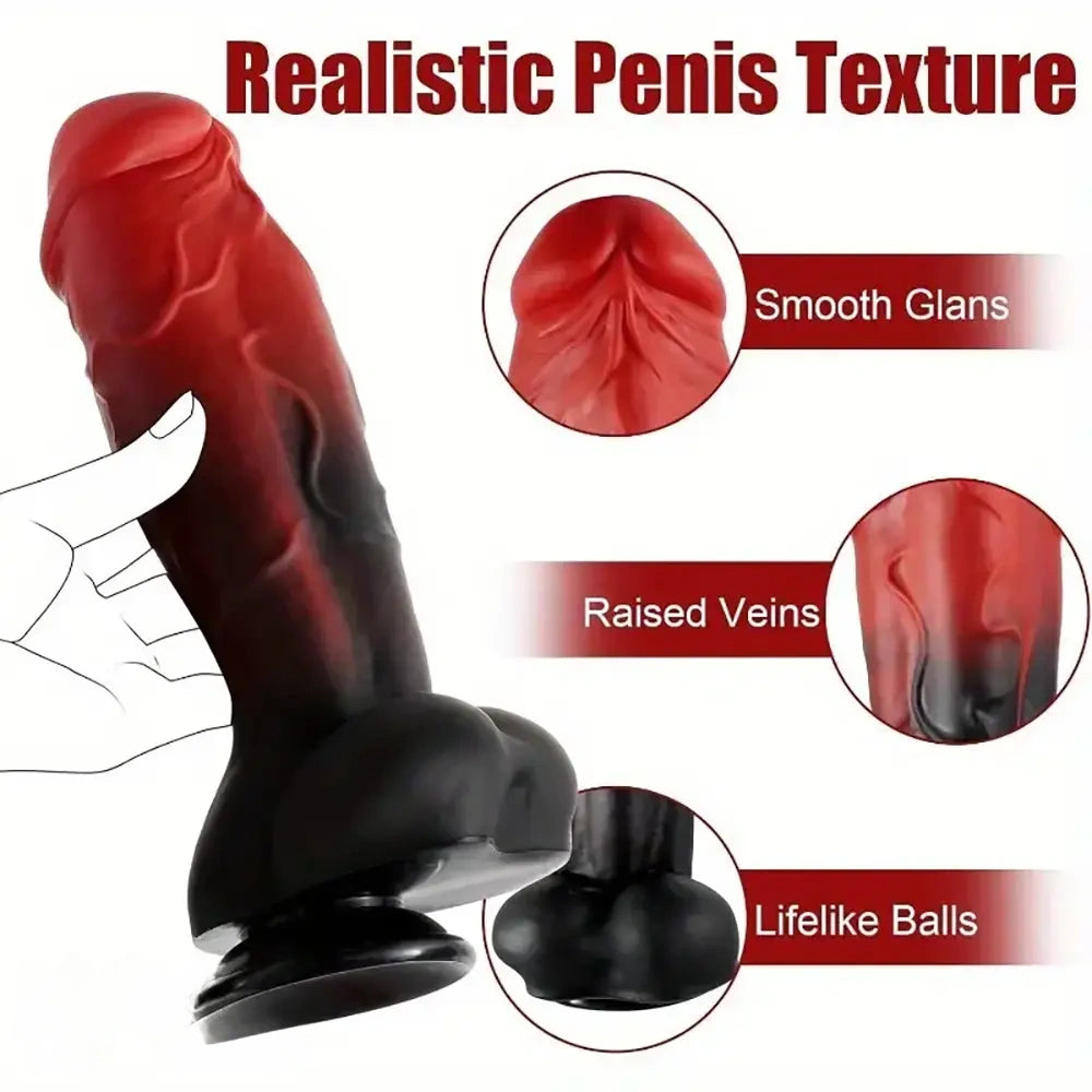 9in Realistic Silicone Soft Wide Big Dildo Sex Toy For Vagina Anal G-spot