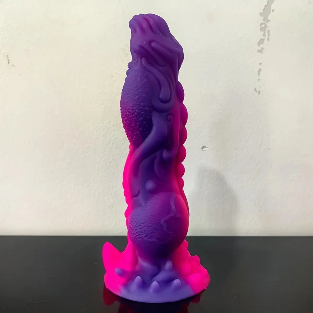 9in Soft Monster Silicone Big Spiked Odd Dildo Prostate Massager For Women