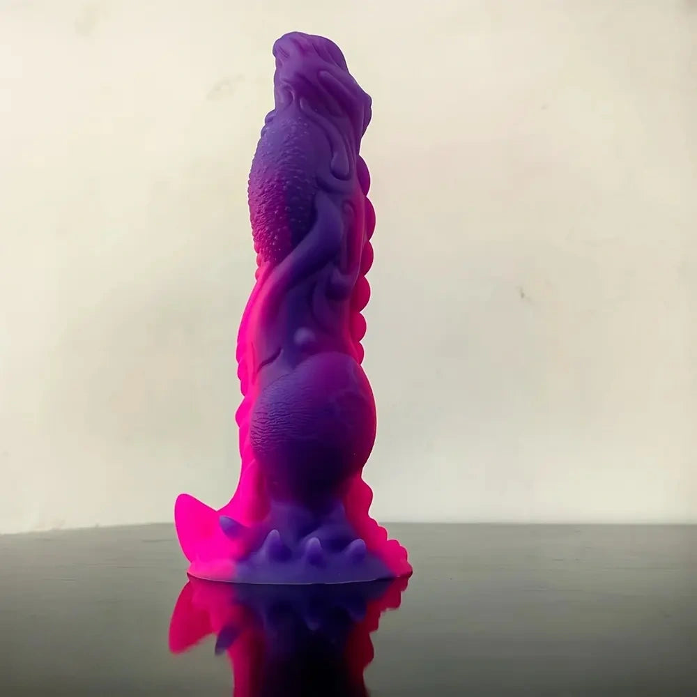9in Soft Monster Silicone Big Spiked Odd Dildo Prostate Massager For Women