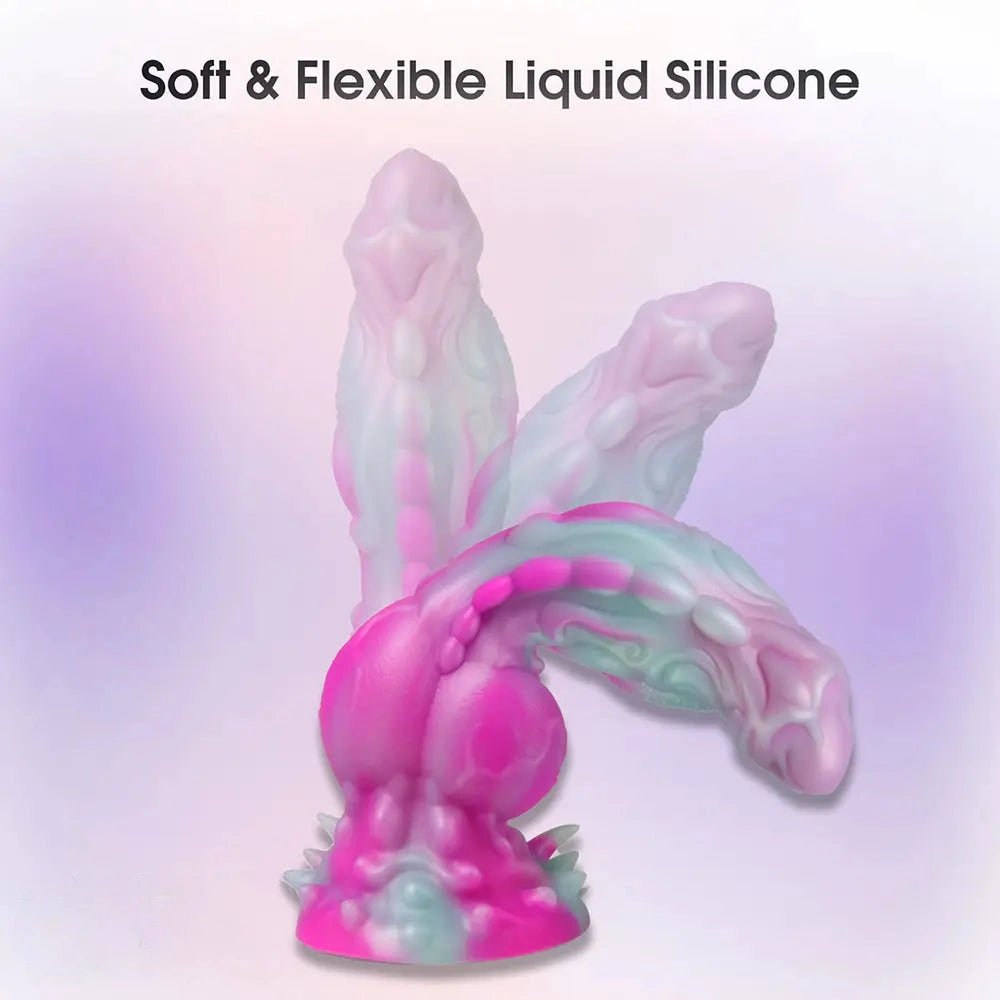 9in Soft Monster Silicone Big Spiked Odd Dildo Prostate Massager For Women