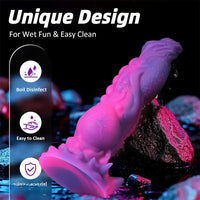 9in Soft Monster Silicone Big Spiked Odd Dildo Prostate Massager For Women