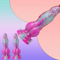 9in Soft Monster Silicone Big Spiked Odd Dildo Prostate Massager For Women